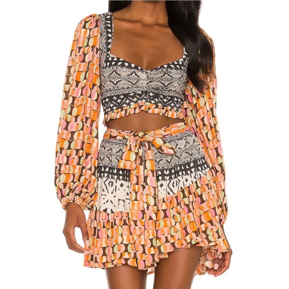 Free People Naomi Print Long sleeve Two -Pieces
